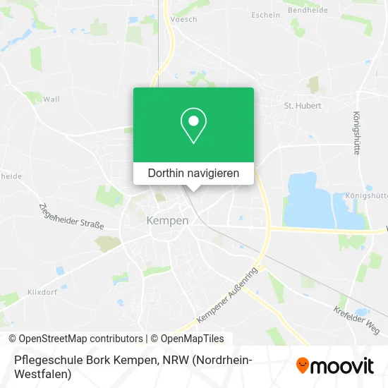 Pflegeschule Bork Kempen Karte
