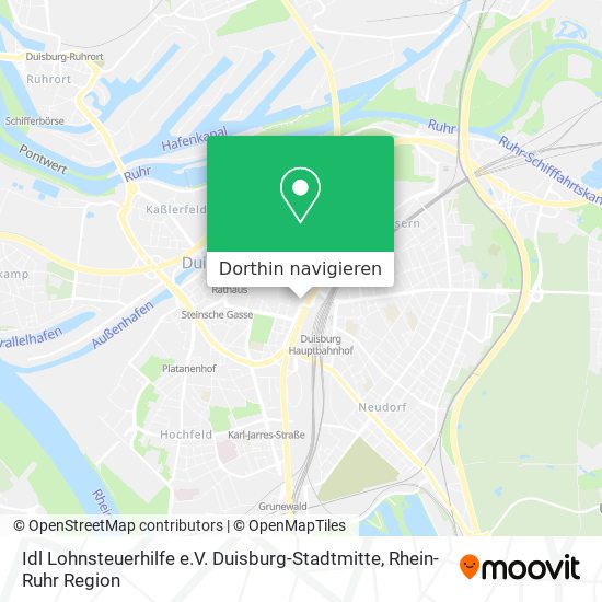 Idl Lohnsteuerhilfe e.V. Duisburg-Stadtmitte Karte