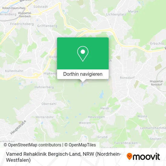 Vamed Rehaklinik Bergisch-Land Karte