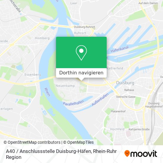A40 / Anschlussstelle Duisburg-Häfen Karte