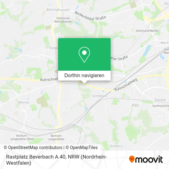 Rastplatz Beverbach A 40 Karte