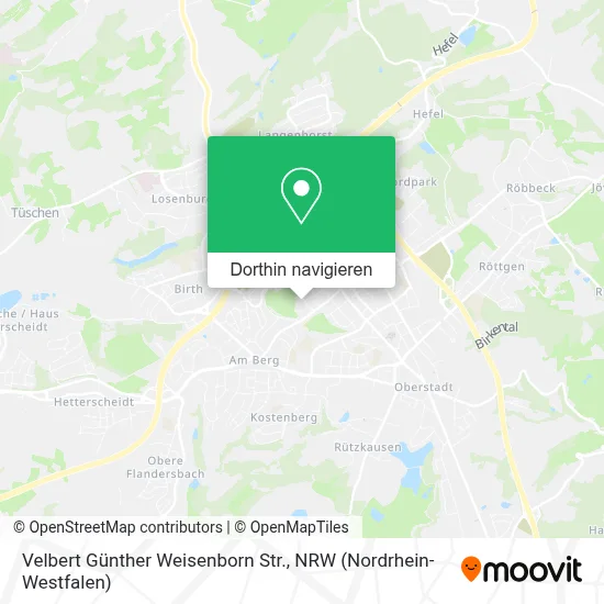 Velbert Günther Weisenborn Str. Karte