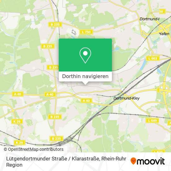 Lütgendortmunder Straße / Klarastraße Karte