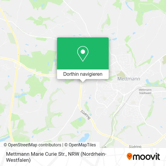 Mettmann Marie Curie Str. Karte