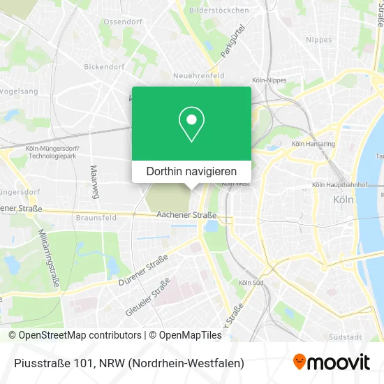 Piusstraße 101 Karte