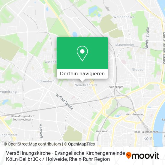 VersöHnungskirche - Evangelische Kirchengemeinde KöLn-DellbrüCk / Holweide Karte