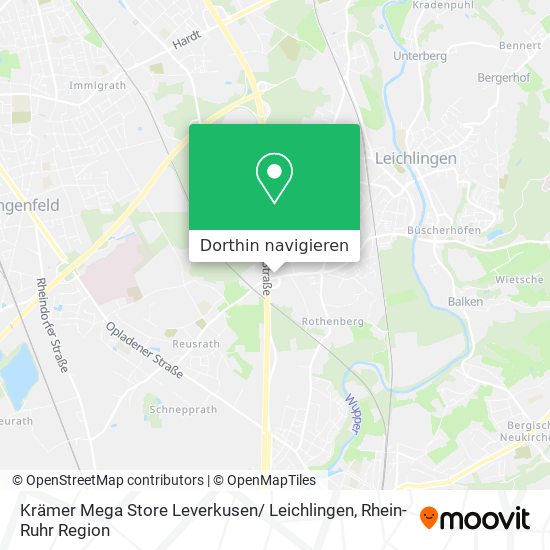 Krämer Mega Store Leverkusen/ Leichlingen Karte