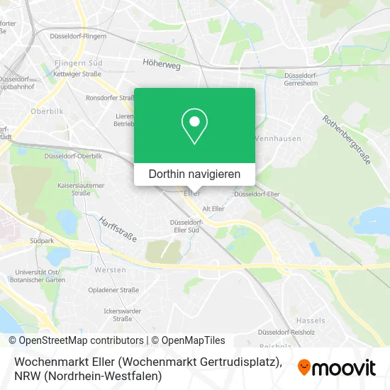 Wochenmarkt Eller (Wochenmarkt Gertrudisplatz) Karte