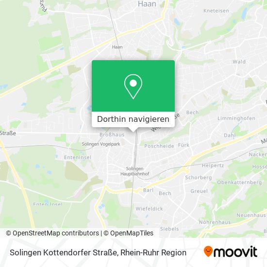 Solingen Kottendorfer Straße Karte