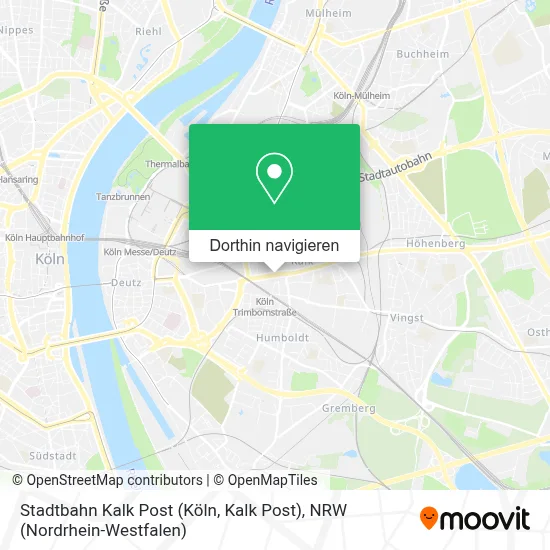 Stadtbahn Kalk Post (Köln, Kalk Post) Karte
