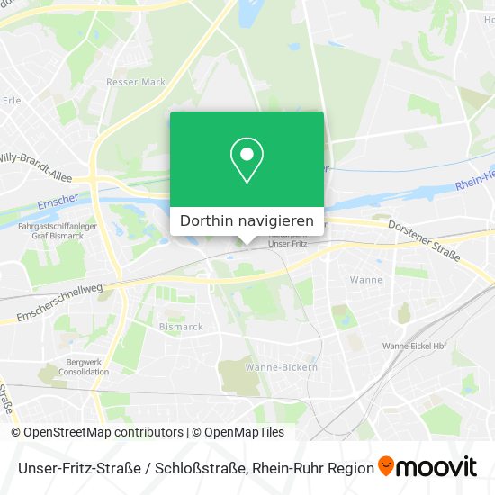 Unser-Fritz-Straße / Schloßstraße Karte