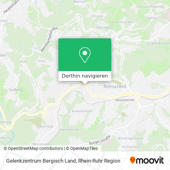 Gelenkzentrum Bergisch Land Karte