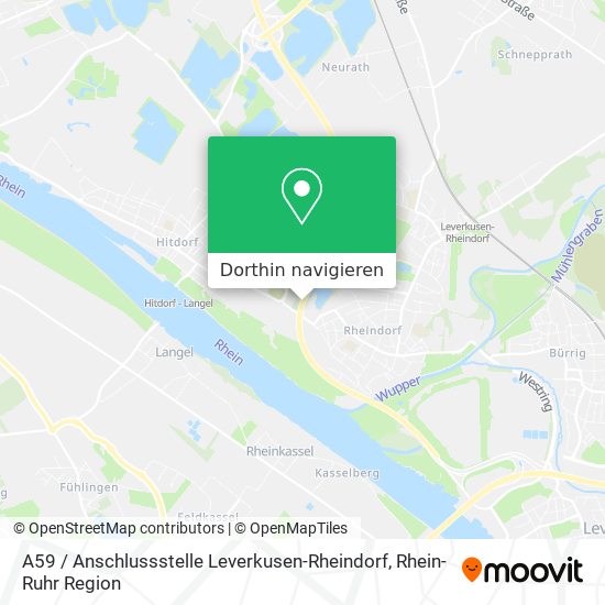 A59 / Anschlussstelle Leverkusen-Rheindorf Karte
