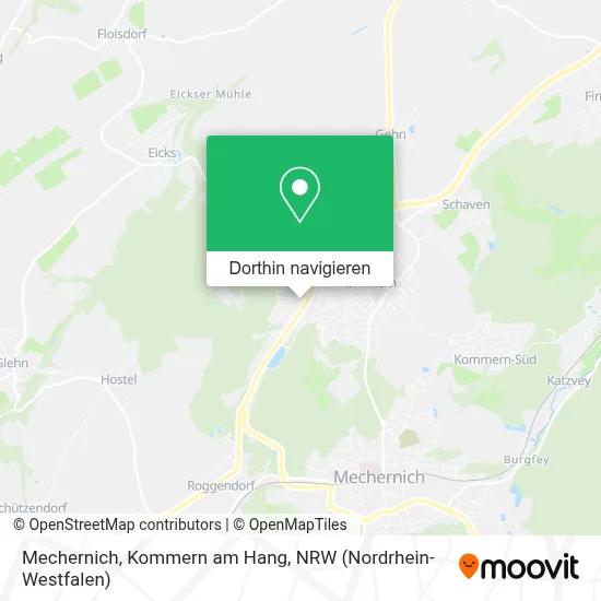 Mechernich, Kommern am Hang Karte