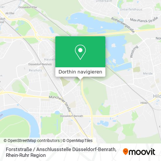 Forststraße / Anschlussstelle Düsseldorf-Benrath Karte