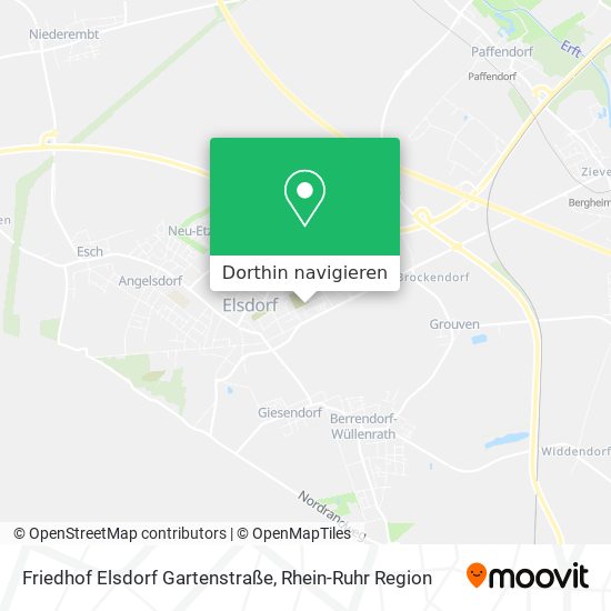 Friedhof Elsdorf Gartenstraße Karte