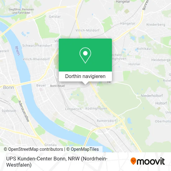 UPS Kunden-Center Bonn Karte