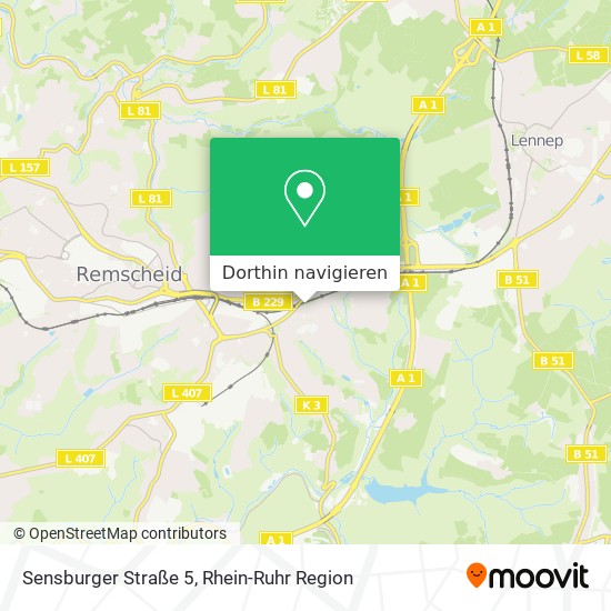 Sensburger Straße 5 Karte