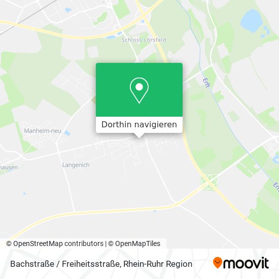 Bachstraße / Freiheitsstraße Karte