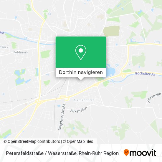 Petersfeldstraße / Weserstraße Karte