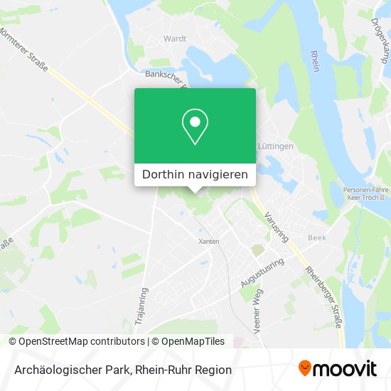 Archäologischer Park Karte