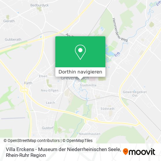 Villa Erckens - Museum der Niederrheinischen Seele Karte
