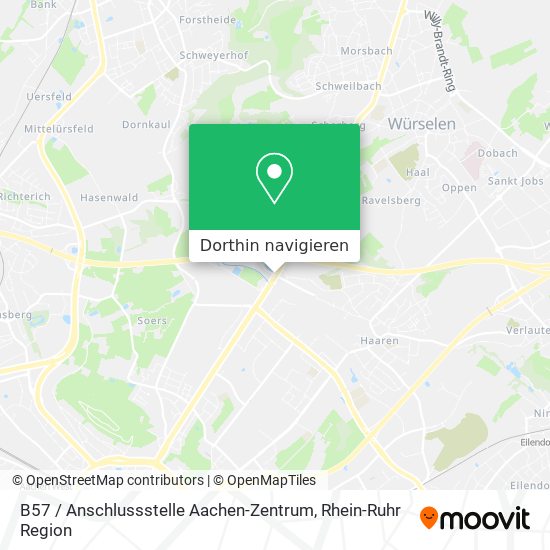 B57 / Anschlussstelle Aachen-Zentrum Karte