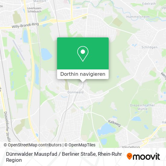 Dünnwalder Mauspfad / Berliner Straße Karte