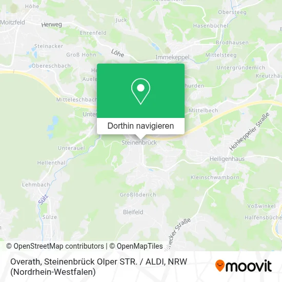 Overath, Steinenbrück Olper STR. / ALDI Karte