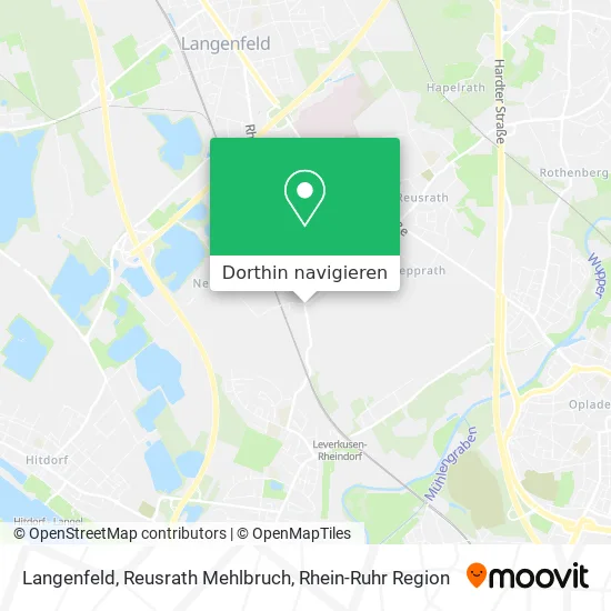 Langenfeld, Reusrath Mehlbruch Karte