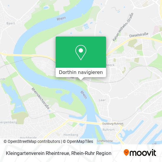Kleingartenverein Rheintreue Karte