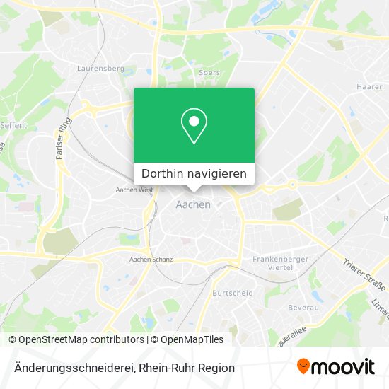 Änderungsschneiderei Karte