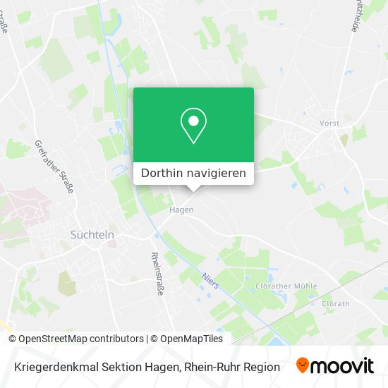 Kriegerdenkmal Sektion Hagen Karte