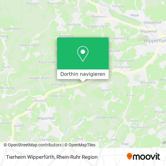 Tierheim Wipperfürth Karte