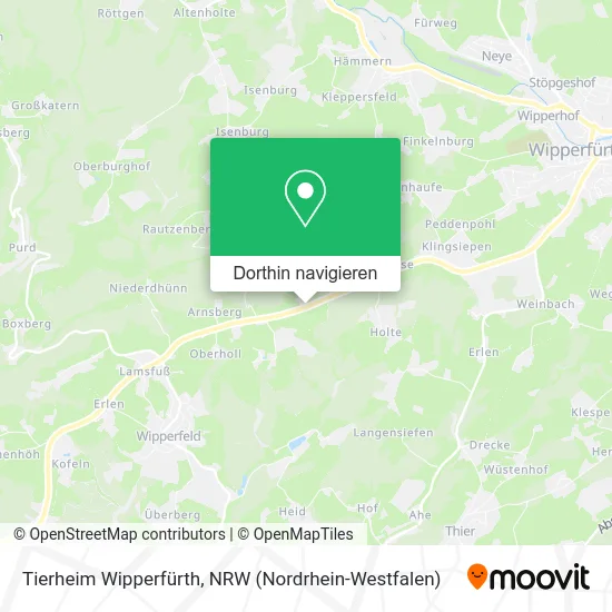 Tierheim Wipperfürth Karte