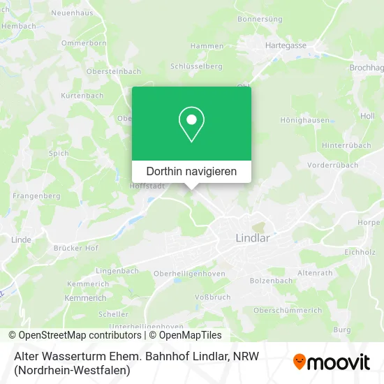 Alter Wasserturm Ehem. Bahnhof Lindlar Karte