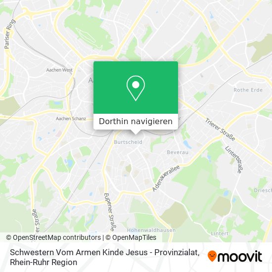 Schwestern Vom Armen Kinde Jesus - Provinzialat Karte