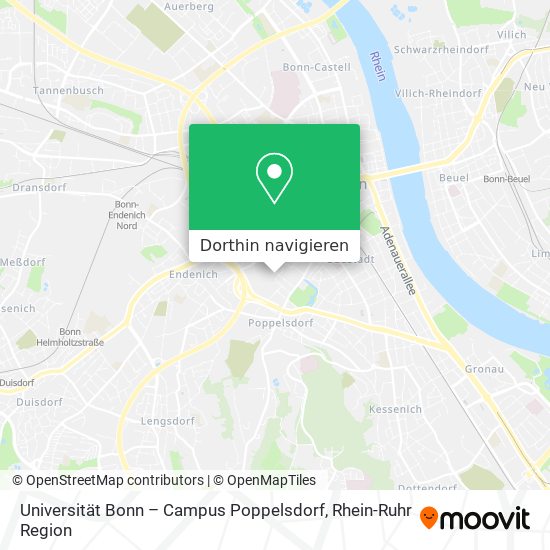 Universität Bonn – Campus Poppelsdorf Karte