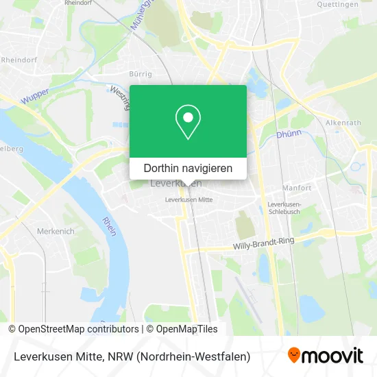 Leverkusen Mitte Karte