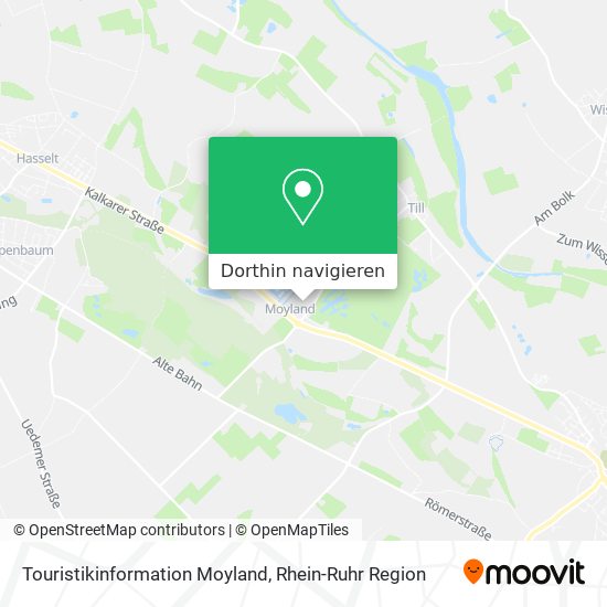 Touristikinformation Moyland Karte
