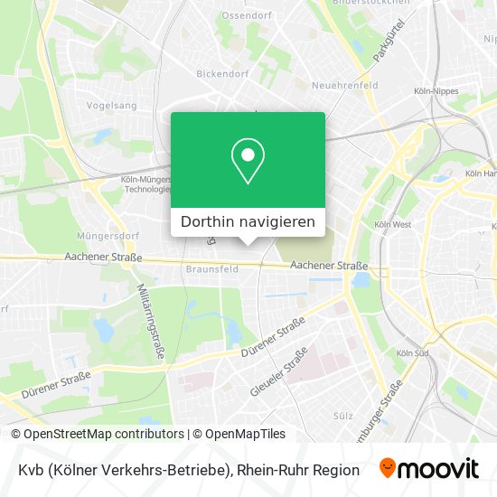 Kvb (Kölner Verkehrs-Betriebe) Karte