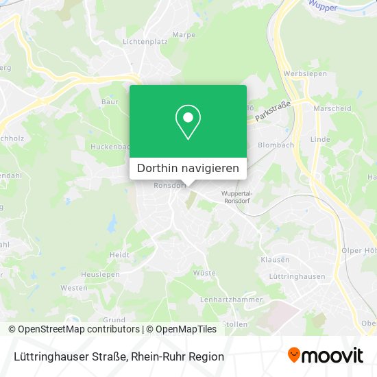 Lüttringhauser Straße Karte
