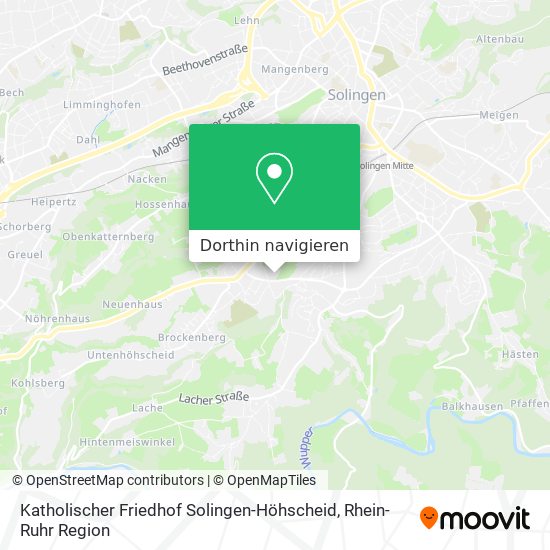 Katholischer Friedhof Solingen-Höhscheid Karte