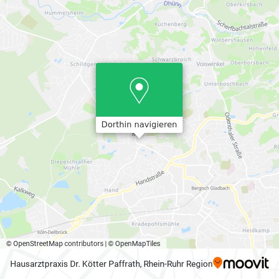 Hausarztpraxis Dr. Kötter Paffrath Karte