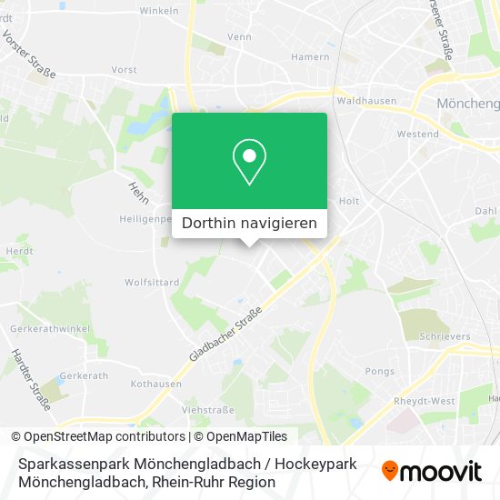Sparkassenpark Mönchengladbach / Hockeypark Mönchengladbach Karte