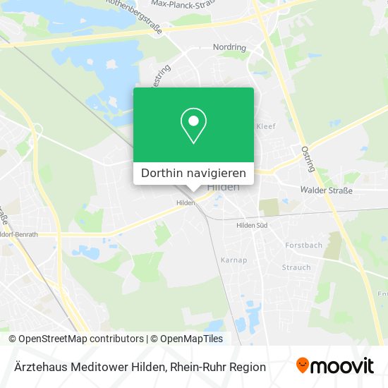Ärztehaus Meditower Hilden Karte