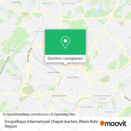 Gospelhaus International Chapel Aachen Karte
