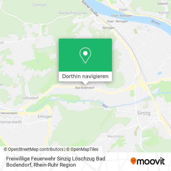 Freiwillige Feuerwehr Sinzig Löschzug Bad Bodendorf Karte