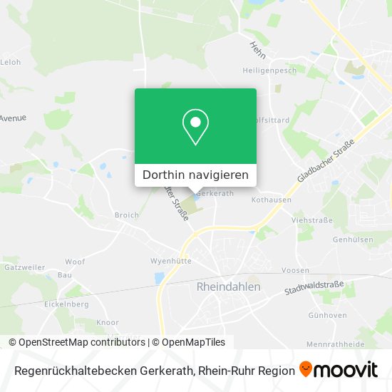 Regenrückhaltebecken Gerkerath Karte