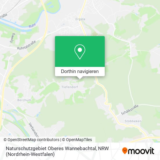 Naturschutzgebiet Oberes Wannebachtal Karte